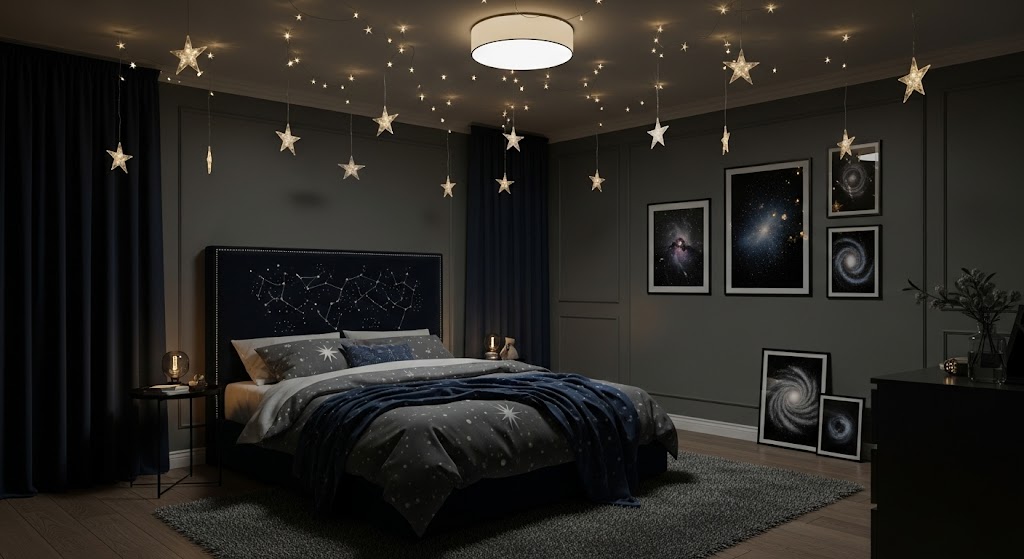 effet galaxie dans une chambre à coucher