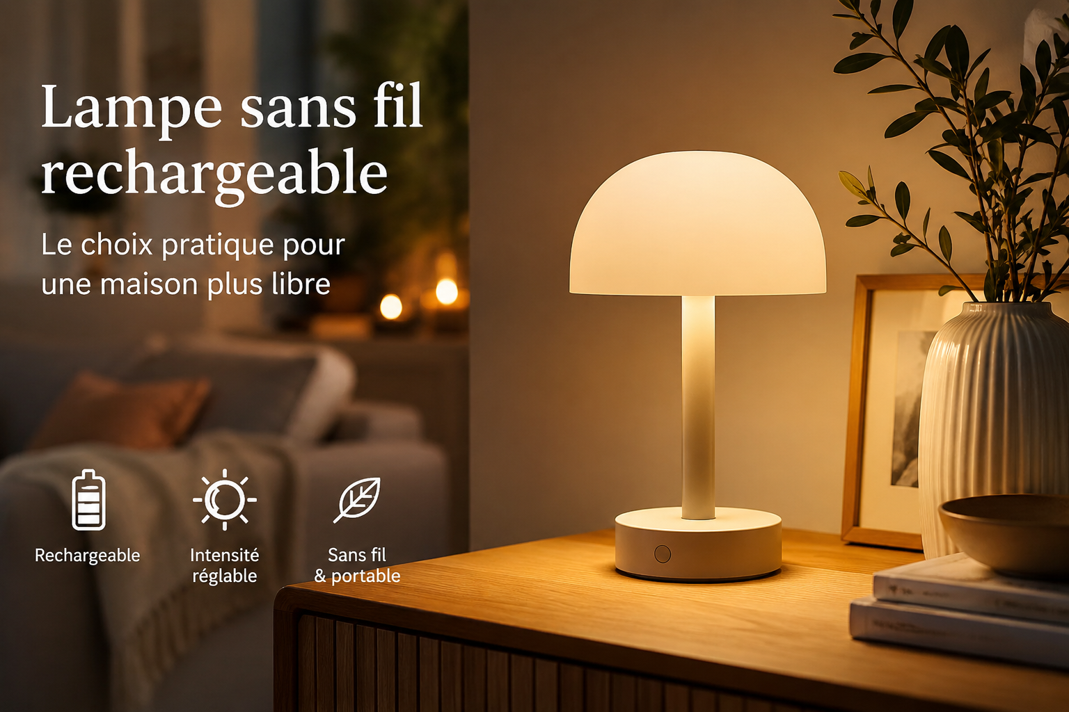 Lampe de chevet sans fils