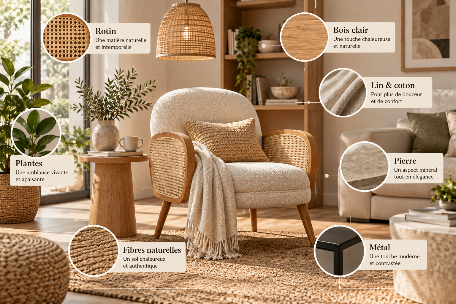 Fauteuil Rotin