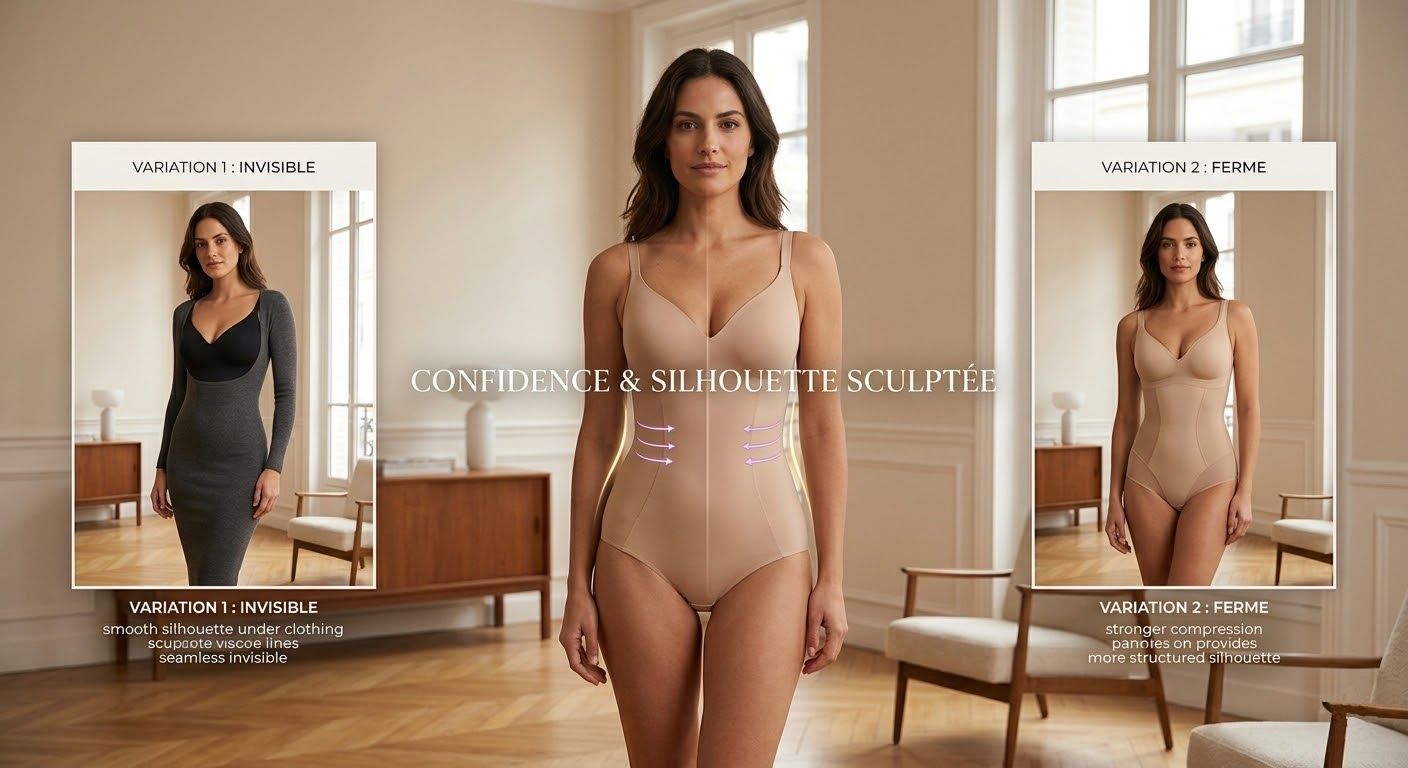 Body gainant ventre plat Beshap avec effet sculptant, taille affinée et silhouette lissée sous les vêtements
