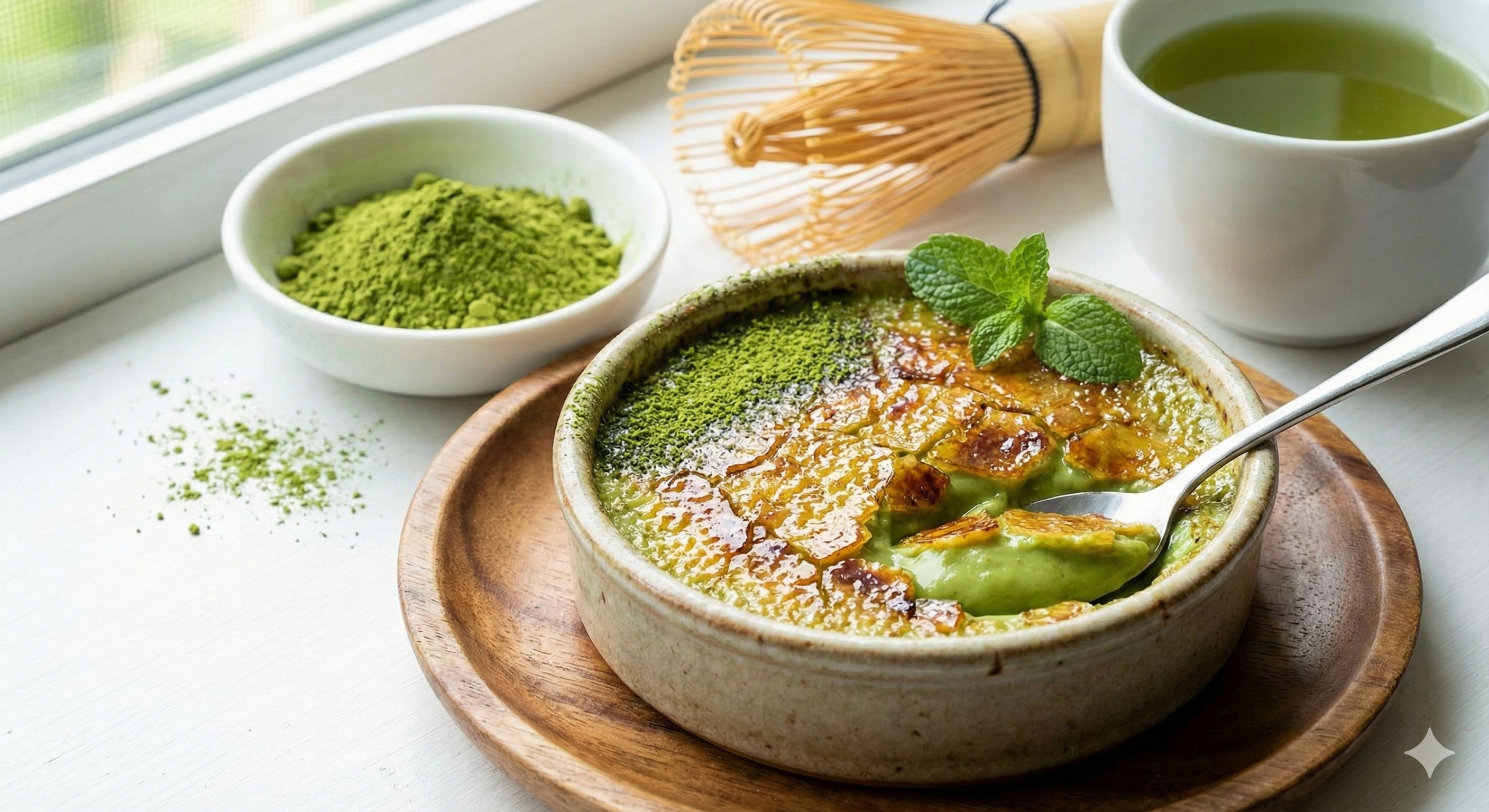La délicieuse recette de la crème brûlée au matcha