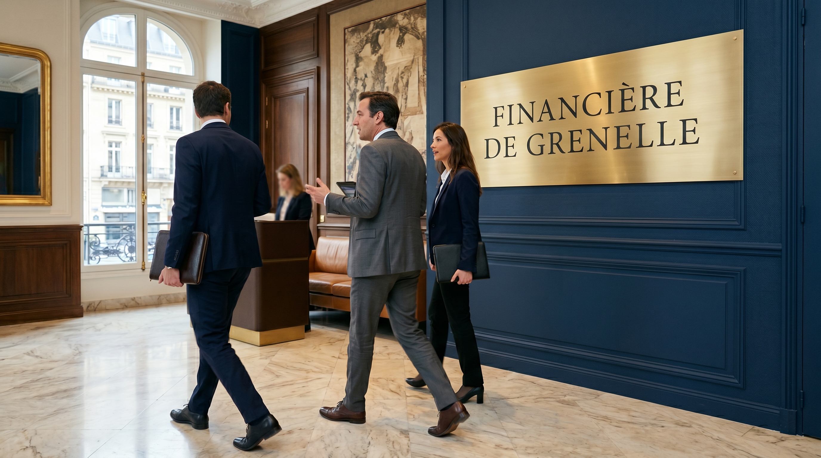 Architecture patrimoniale premium illustrant les solutions d'investissement et la gestion de fortune