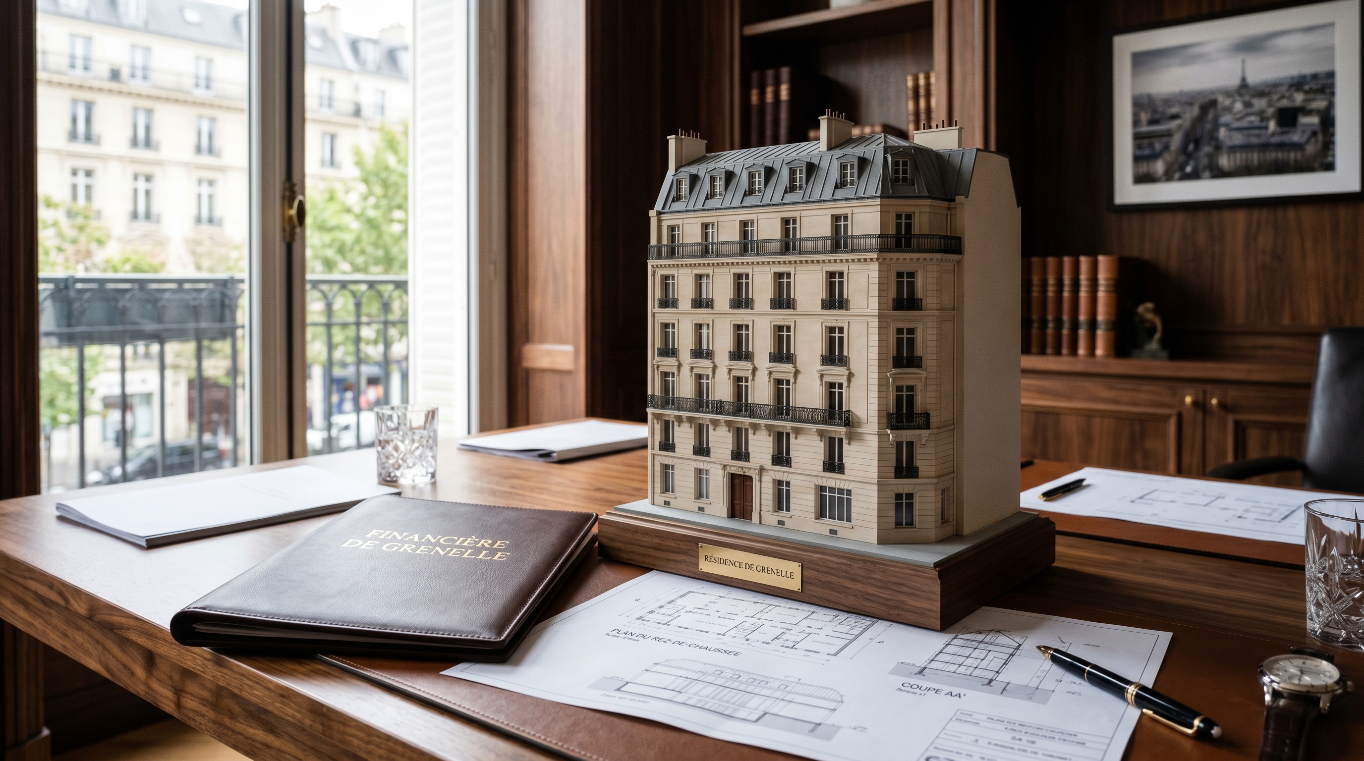 Architecture patrimoniale illustrant les solutions d'investissement et la gestion de fortune