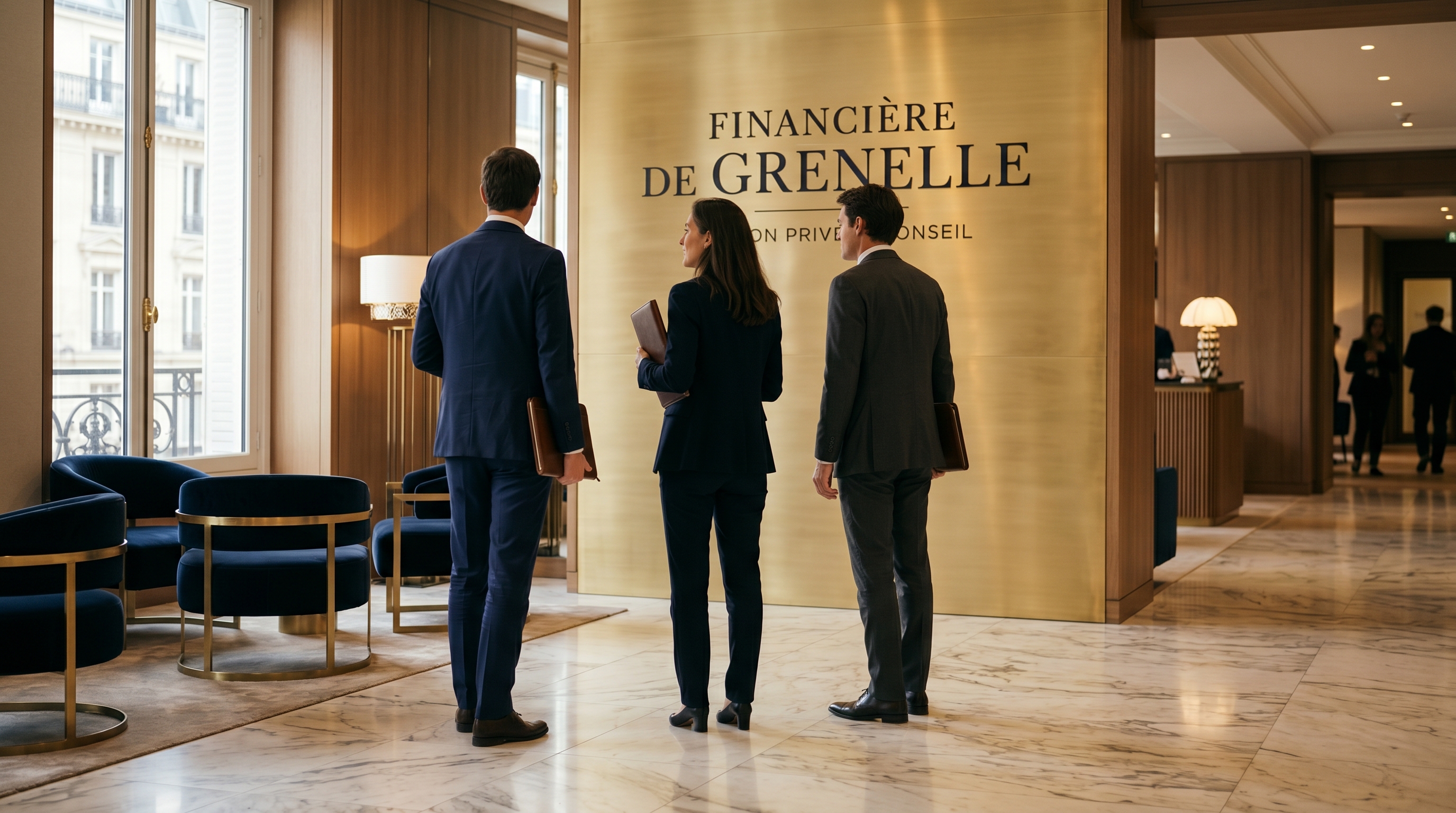 Façade institutionnelle du siège de la Financière de Grenelle au cœur du Touquet-Paris-Plage, family office français