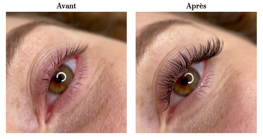 Mes cils avant / après la pose