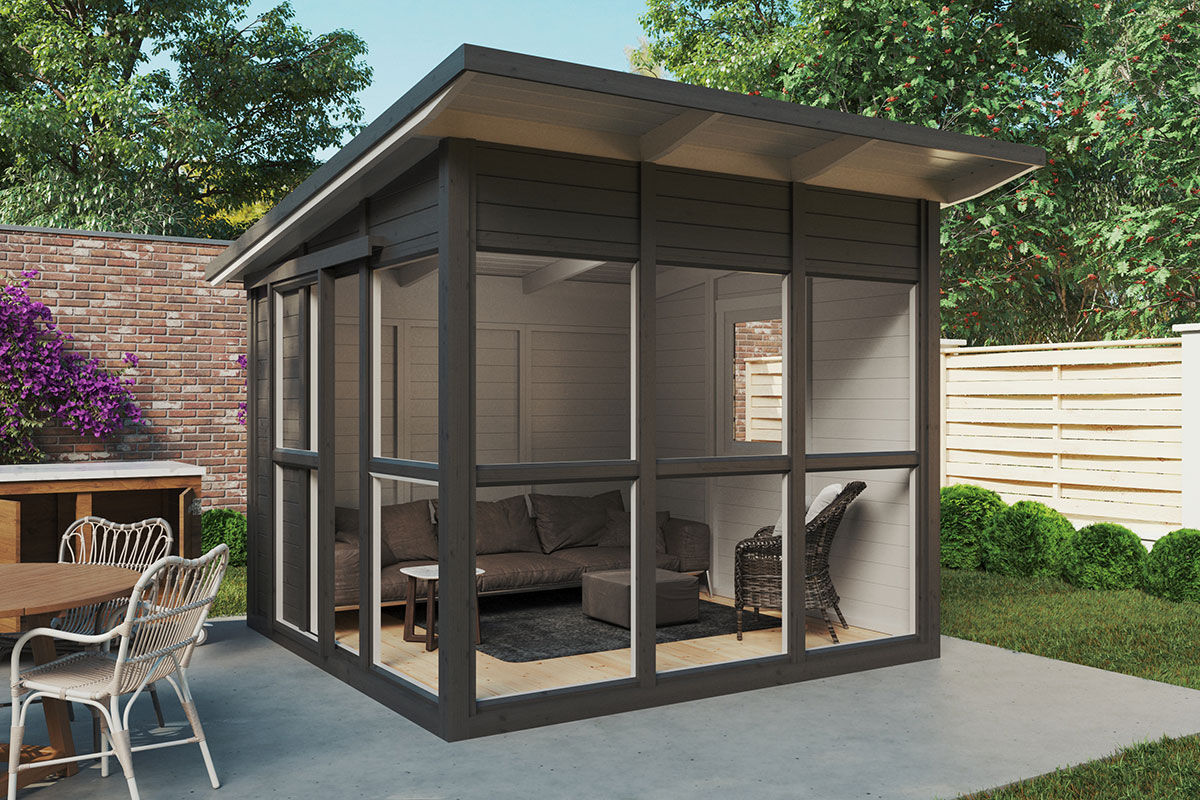 Petite véranda en bois